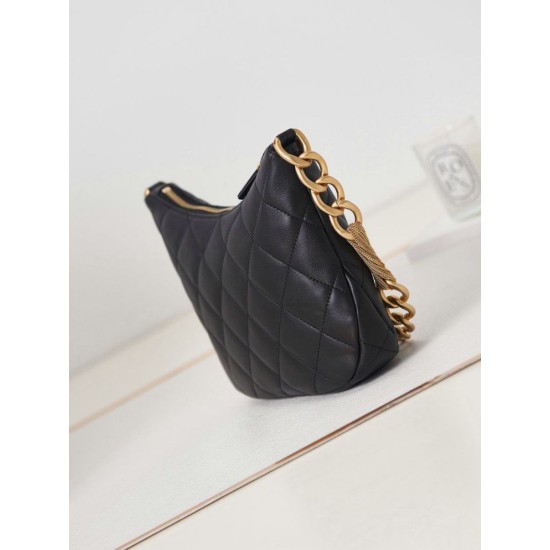 Replica Chanel Hobo Handbag Black AS4220