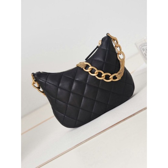 Replica Chanel Hobo Handbag Black AS4220