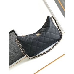 Replica Chanel Hobo Handbag Black AS4293