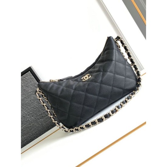 Replica Chanel Hobo Handbag Black AS4293