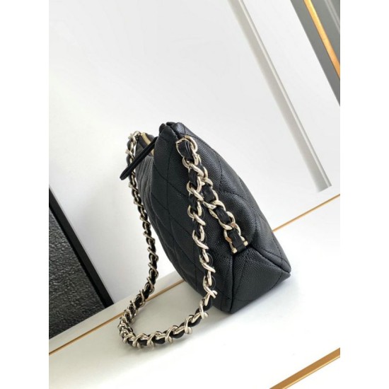 Replica Chanel Hobo Handbag Black AS4293