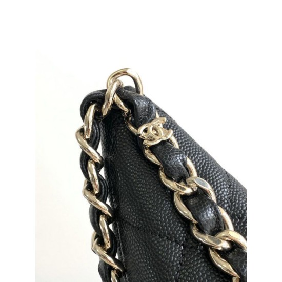 Replica Chanel Hobo Handbag Black AS4293
