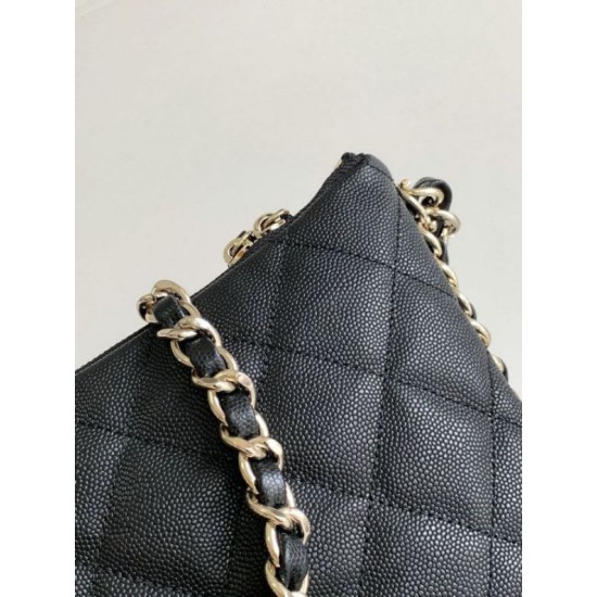Replica Chanel Hobo Handbag Black AS4293