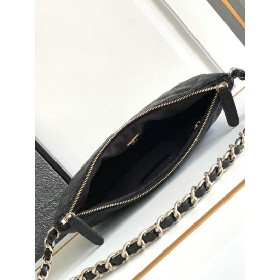 Replica Chanel Hobo Handbag Black AS4293