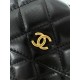 Replica Chanel Lambskin Chain Wallet AP3071 Black