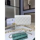 Fake Chanel Lambskin Chain Wallet AP3071 White Replica