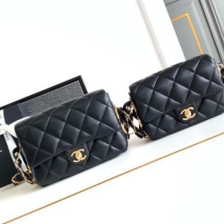 Replica Chanel Lambskin Flap Bag AS2409 Black