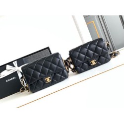 Replica Chanel Lambskin Flap Bag AS2409 Black