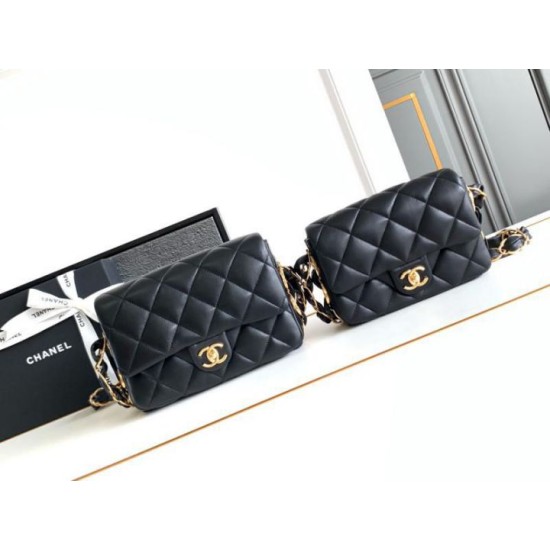 Replica Chanel Lambskin Flap Bag AS2409 Black