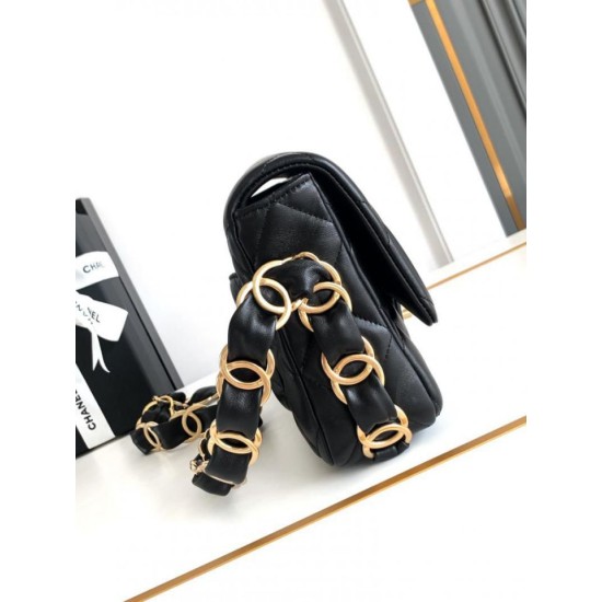 Replica Chanel Lambskin Flap Bag AS2409 Black