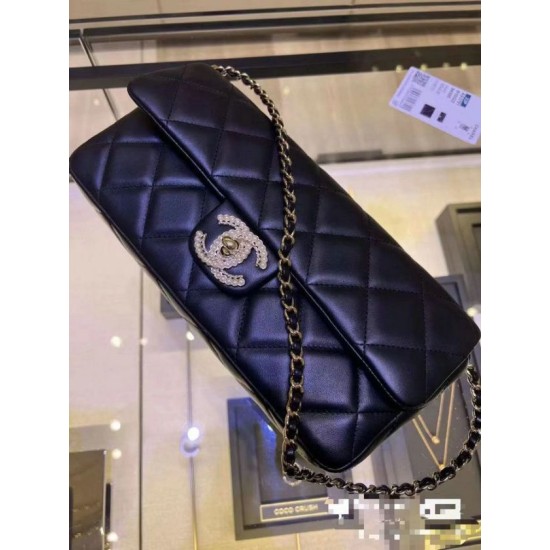 Replica Chanel Lambskin Flap Bag Black AS3791