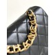 Replica Chanel Lambskin Flap Shoulder Bag Black AS3896