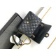 Replica Chanel Lambskin Flap Shoulder Bag Black AS3896