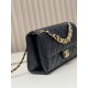 Replica Chanel Lambskin Flap Shoulder Bag Black AS3897