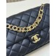 Replica Chanel Lambskin Flap Shoulder Bag Black AS3897