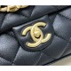 Replica Chanel Lambskin Flap Shoulder Bag Black AS3897