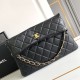 Replica Chanel Lambskin Hobo Bag Black AS4777
