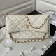 Replica Chanel Lambskin Hobo Bag White AS4777
