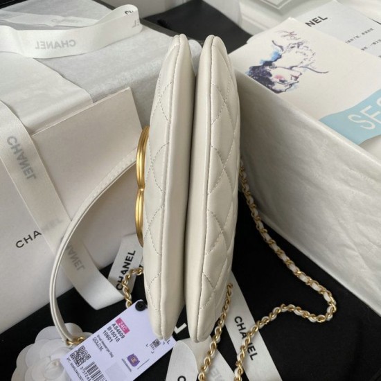 Replica Chanel Lambskin Small Messenger Bag White AS4609