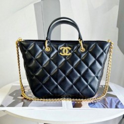 Replica Chanel Lambskin Tote Black AS4188