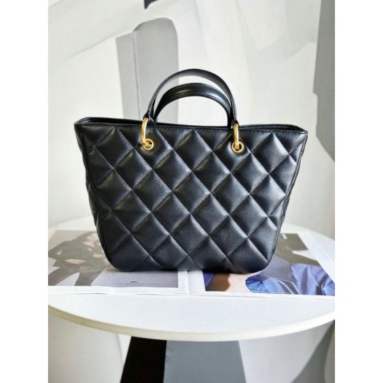 Replica Chanel Lambskin Tote Black AS4188