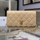 Replica Chanel Lambskin WOC Chain Wallet AP1450 Beige