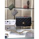 Fake Chanel Lambskin WOC Chain Wallet AP1450 Black Replica