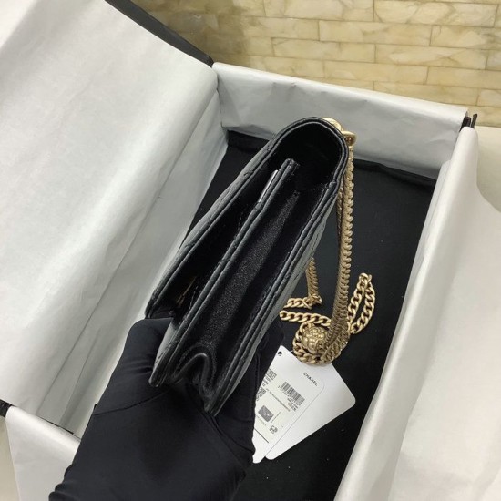 Fake Chanel Lambskin WOC Wallet Black AP3297 Replica