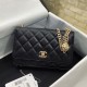 Fake Chanel Lambskin WOC Wallet Black AP3297 Replica