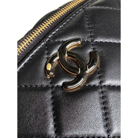 Replica Chanel Lambskin Waist Bag Black AS4113