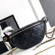 Replica Chanel Lambskin Waist Bag Black AS4113