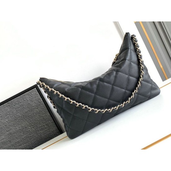 Replica Chanel Large Hobo Handbag Black AS4246