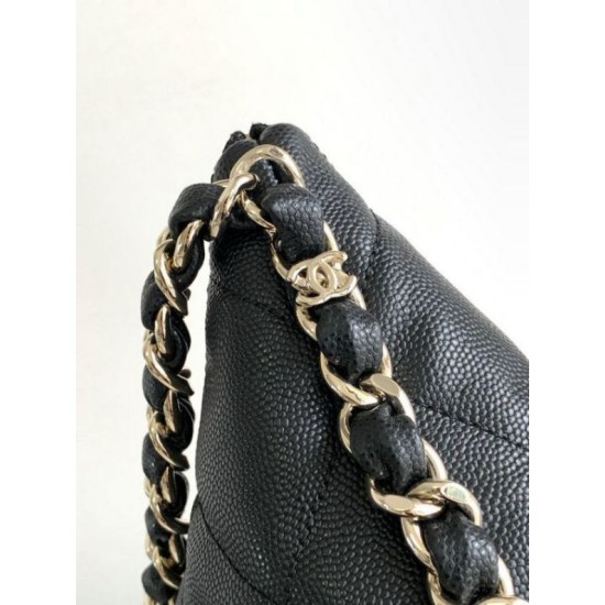 Replica Chanel Large Hobo Handbag Black AS4246