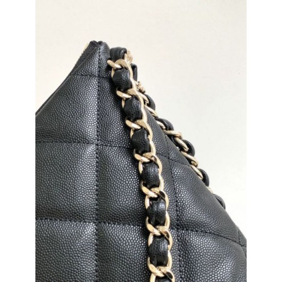 Replica Chanel Large Hobo Handbag Black AS4246