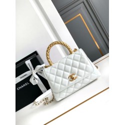 Replica Chanel Mini Coco Handle Bag AS2215 White