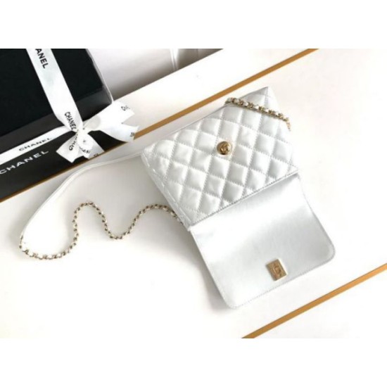 Replica Chanel Mini Coco Handle Bag AS2215 White