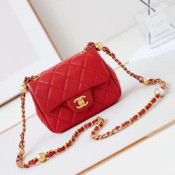 Fake Chanel Mini Flap Bag AS4946 Red Replica