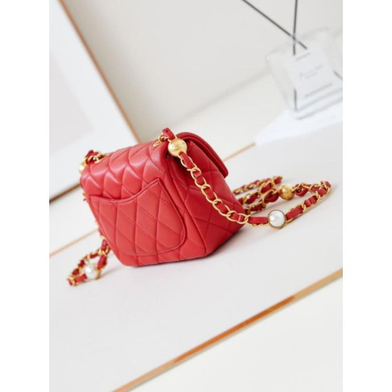 Fake Chanel Mini Flap Bag AS4946 Red Replica