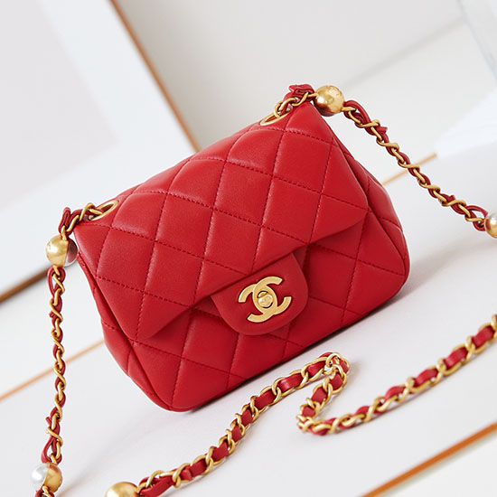 Fake Chanel Mini Flap Bag AS4946 Red Replica