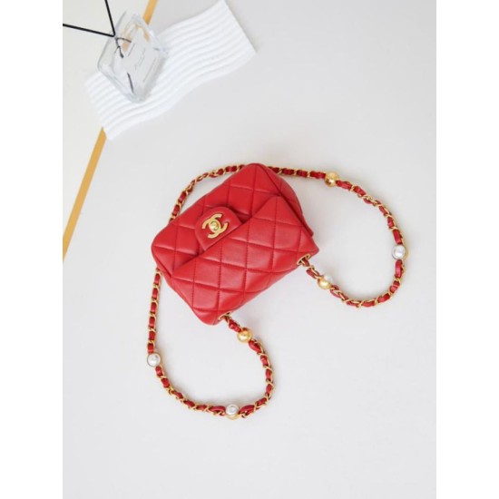 Fake Chanel Mini Flap Bag AS4946 Red Replica