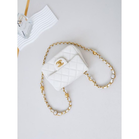 Fake Chanel Mini Flap Bag AS4946 White Replica