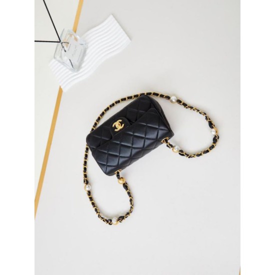 Fake Chanel Mini Flap Bag AS4947 Black Replica