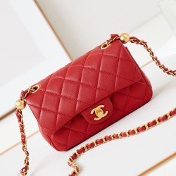 Fake Chanel Mini Flap Bag AS4947 Red Replica