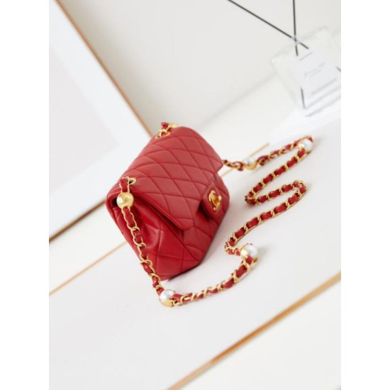 Fake Chanel Mini Flap Bag AS4947 Red Replica