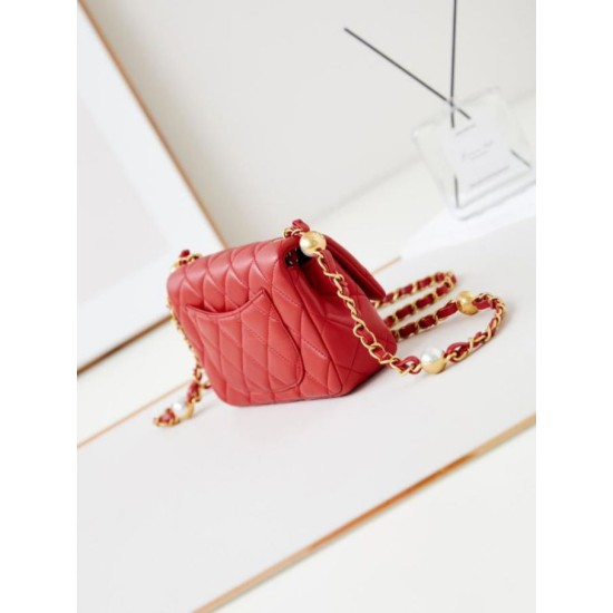 Fake Chanel Mini Flap Bag AS4947 Red Replica