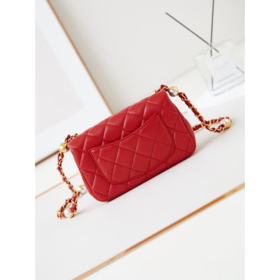 Fake Chanel Mini Flap Bag AS4947 Red Replica