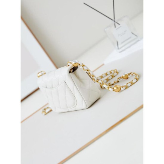 Fake Chanel Mini Flap Bag AS4947 White Replica