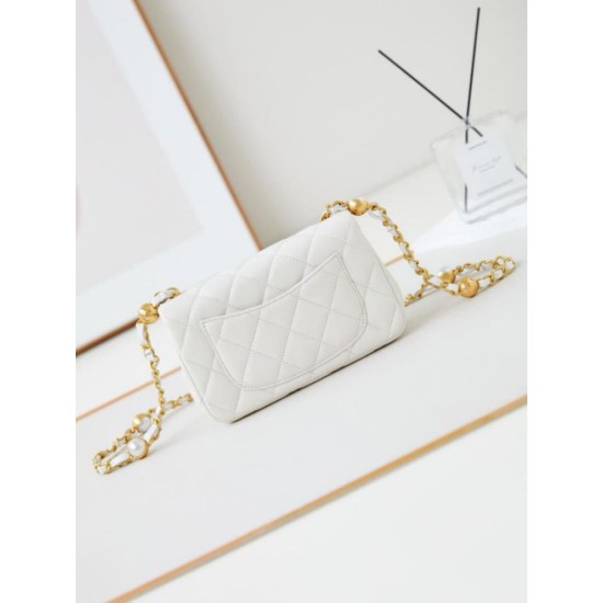 Fake Chanel Mini Flap Bag AS4947 White Replica