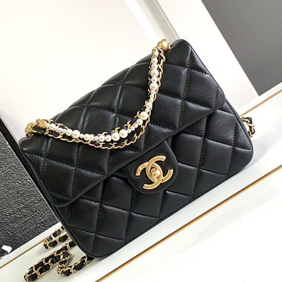 Fake Chanel Mini Flap Bag Black AS4384 Replica