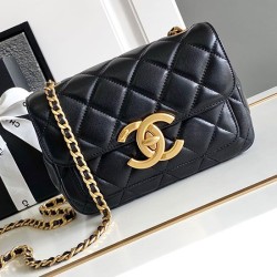 Fake Chanel Mini Flap Bag Black AS5026 Replica